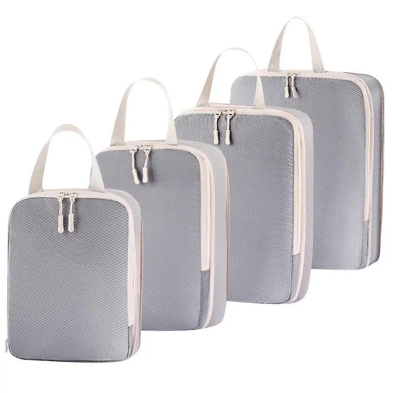 4PCS Compression Packing Cubes Set Expandable Travel Organizer Bags For Suitcase Luggage Clothing Storage Travel Accessories