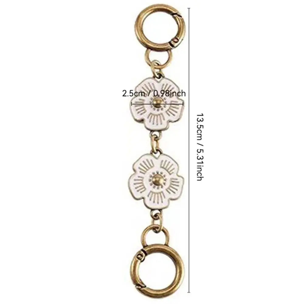 2024 Fashion Sakura Metal Purse Strap Extender Handbag Bag Extension Chain Replacement Chain DIY Bag Accessories