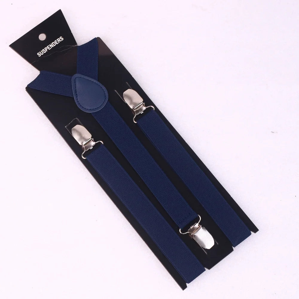 Men's Heavy Duty Suspenders High Elastic Adjustable Braces with 3 Strong Clips for Pants Holder Ideal for Wedding Wear