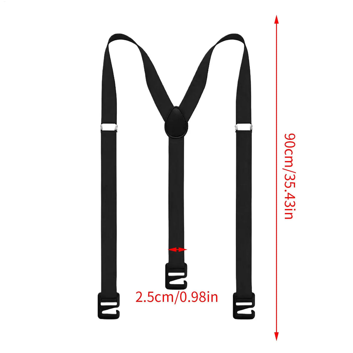 Suspenders for Men Heavy Duty Fashion Wide Black Mens Suspenders for Jeans Dress Pants X Back Elastic Adjustable Work