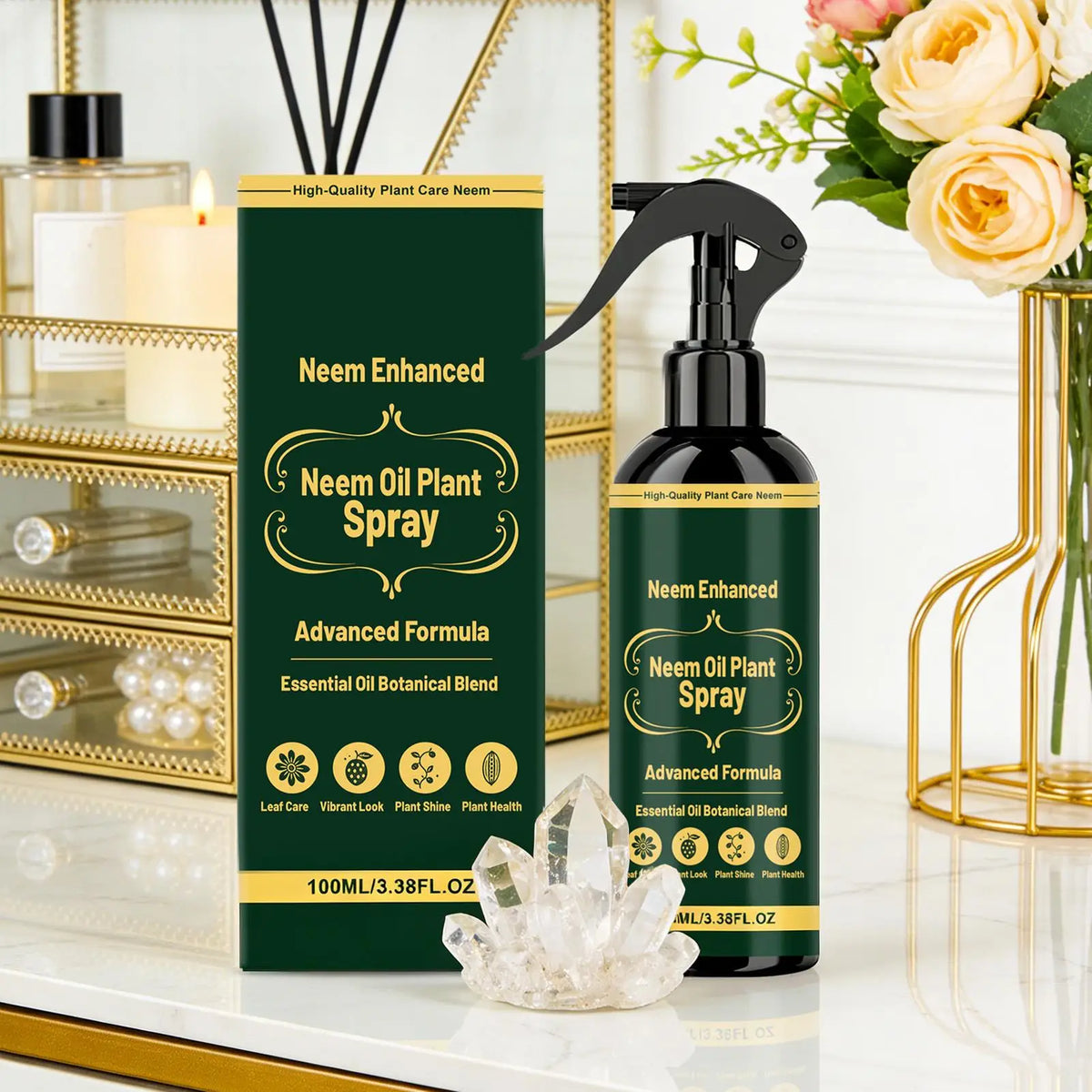 Neem Oil Plant Spray Leaf Cleaner Shine Indoor Outdoor Plants Leaf Nutrient Supplement Long Lasting Protection Plant Health Care