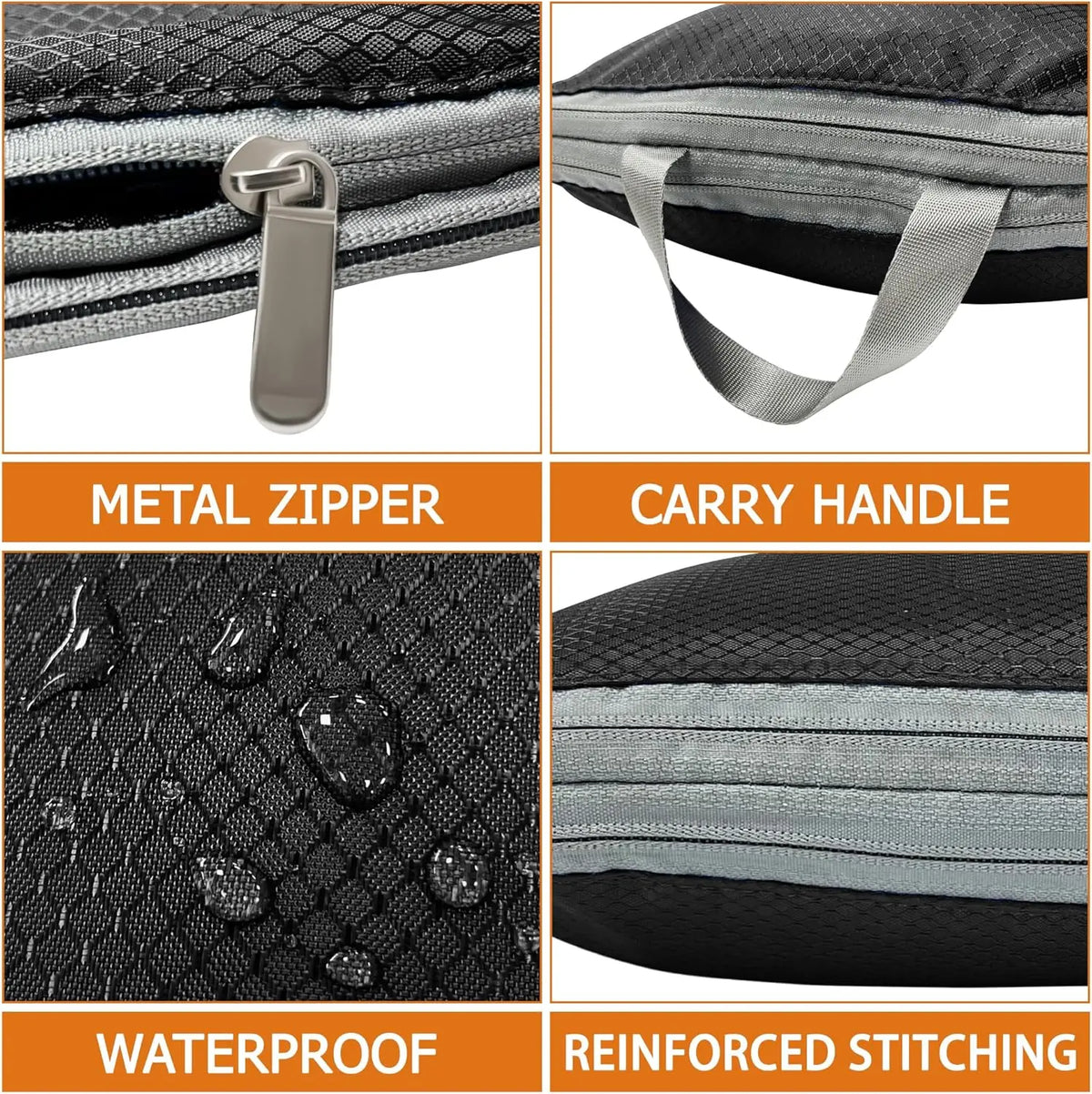 Compression Packing Cubes Travel Luggage Organizer for Carry on Luggage Large Capacity Suitcase Bags Set Waterproof Storage Bags