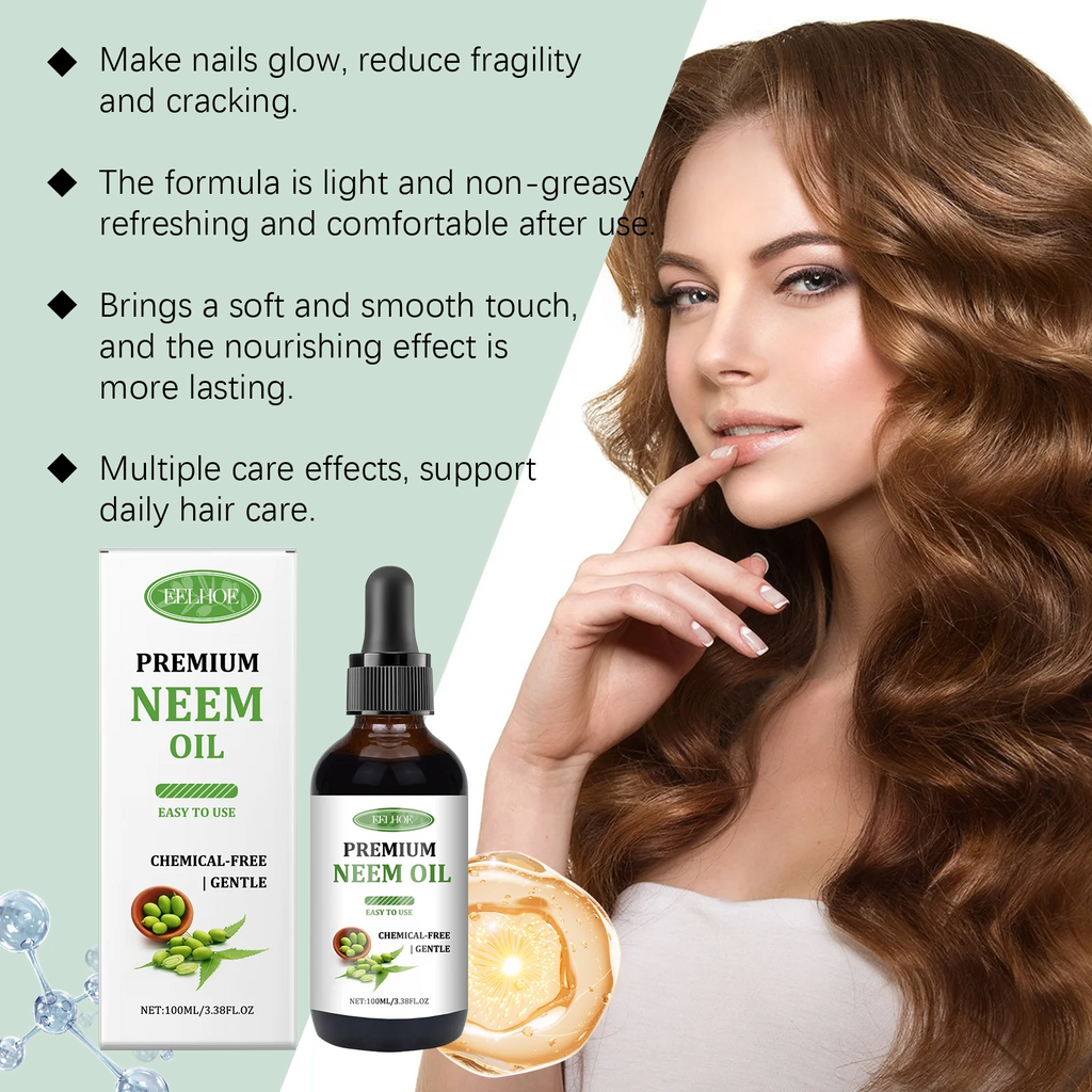 Premium Neem Oil Activating Hair Follicles Stimulate Hair Growth Deeply Moisturizing Skin Nourish Nail Surface Neem Massage Oil