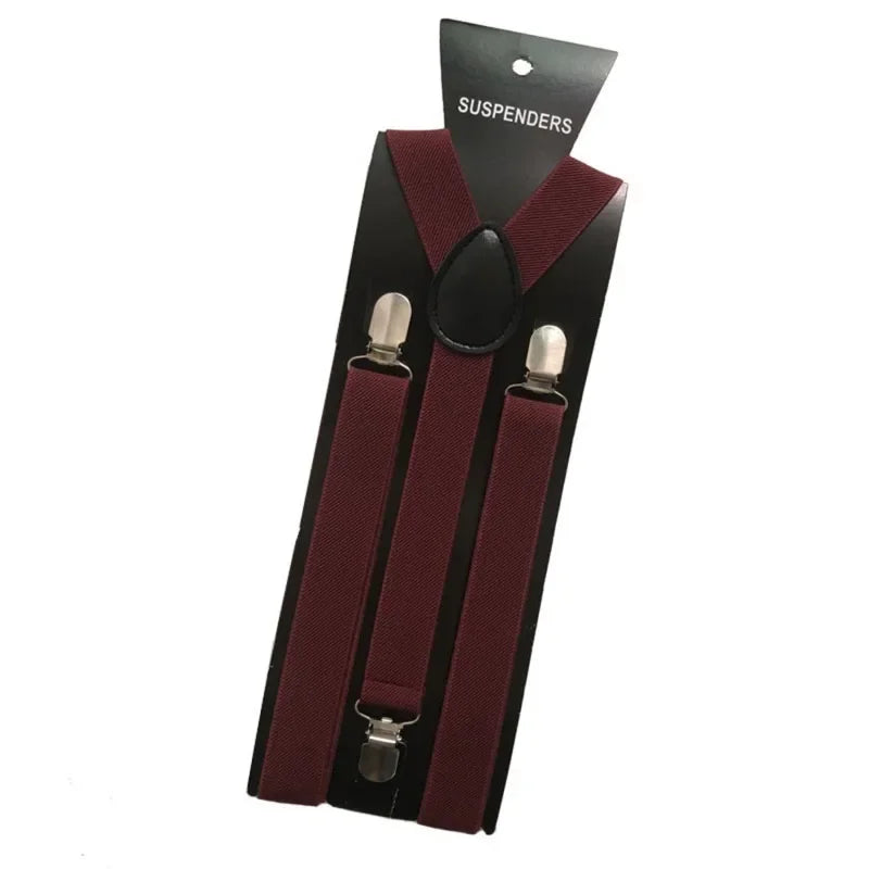 Men's Heavy Duty Suspenders High Elastic Adjustable Braces with 3 Strong Clips for Pants Holder Ideal for Wedding Wear