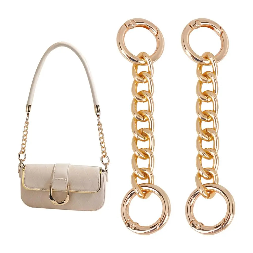 14.5cm Bag Strap Extender DIY Handbag Purse Chain with Metal Buckles for Purses Handbags Wallet Clutch Shoulder Crossbody Bags