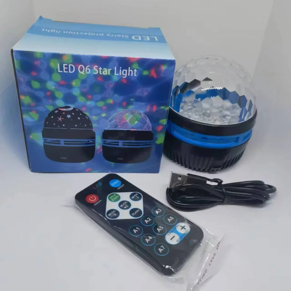 Galaxy Starry Sky Projector Light USB Remote Control Rotating Multicolour Night Light for Bedrooms Ambiance Christmas Decoration
