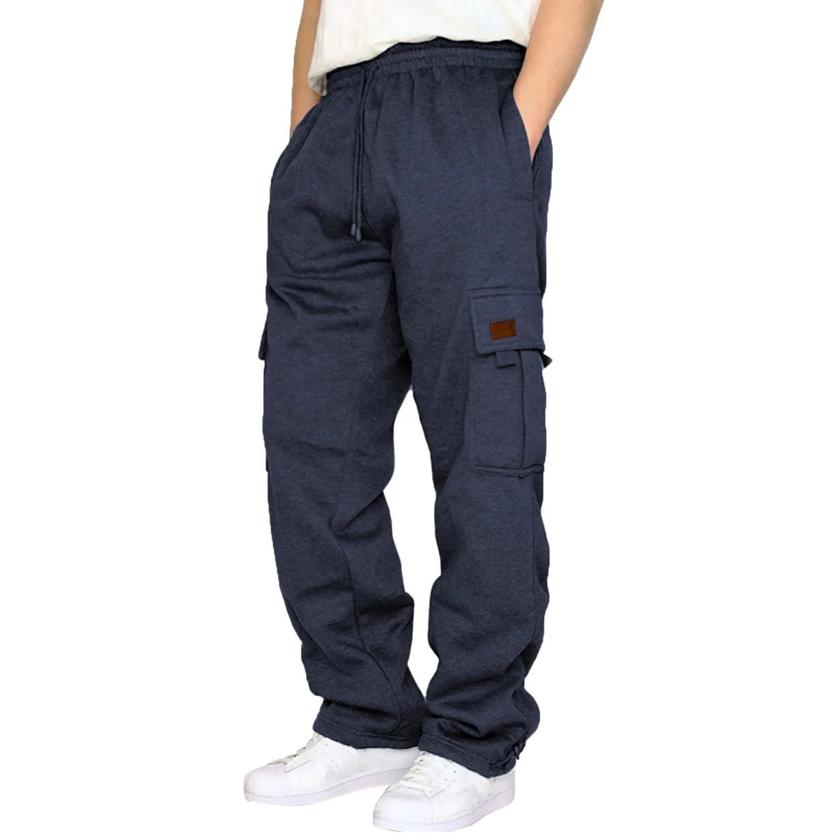 2024 New Cargo Pants Men's Loose Straight sports Clothing Solid color sweatpants Versatile Joggers Woven Casual Male Trousers ﻿