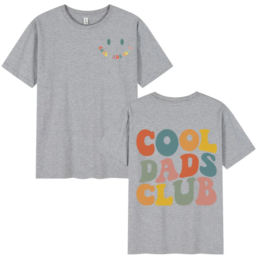 Cool Dad Club T-shirt Men Clothing Dads Birthday Short Sleeve T-shirts Grandfather Husband Homme Cotton T-shirt Tops Streetwear