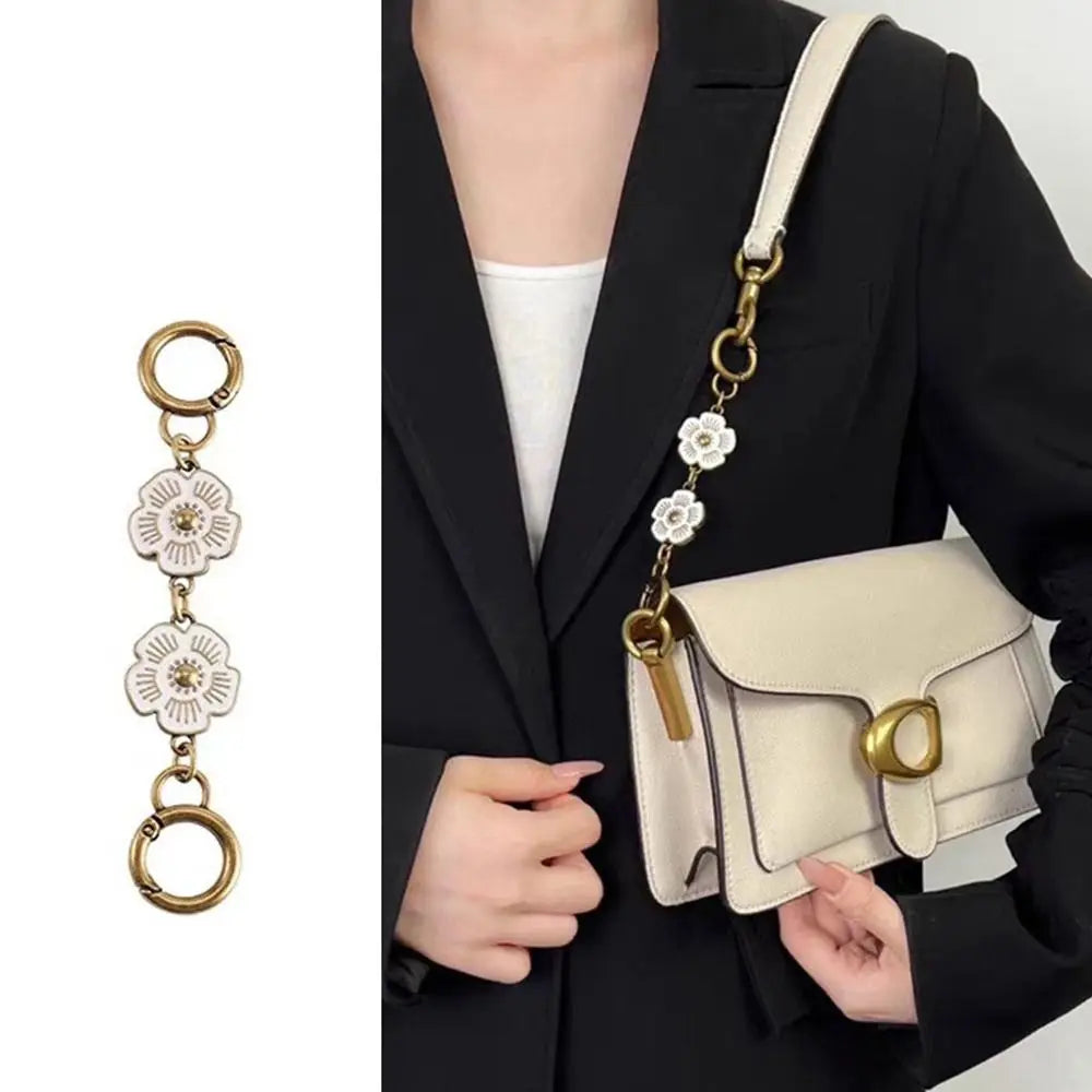2024 Fashion Sakura Metal Purse Strap Extender Handbag Bag Extension Chain Replacement Chain DIY Bag Accessories