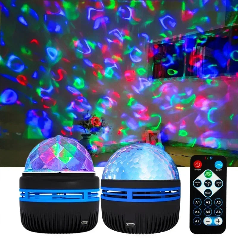 Galaxy Starry Sky Projector Light USB Remote Control Rotating Multicolour Night Light for Bedrooms Ambiance Christmas Decoration
