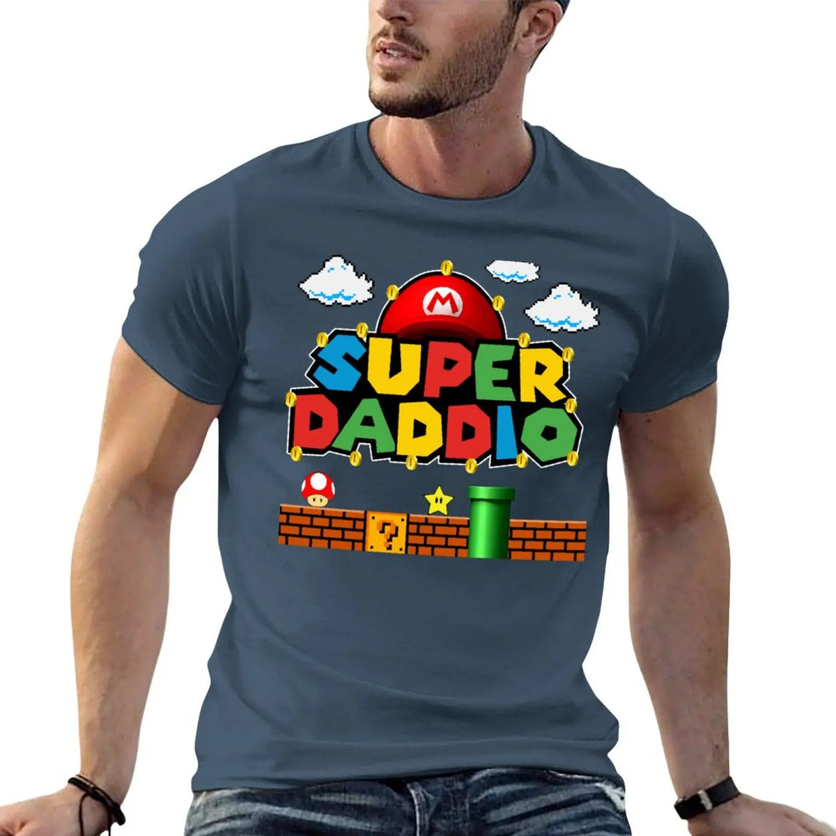 New Super Daddio Fathers Day T-Shirt t shirt for man man t shirt luxury mens graphic t shirts T-Shirt