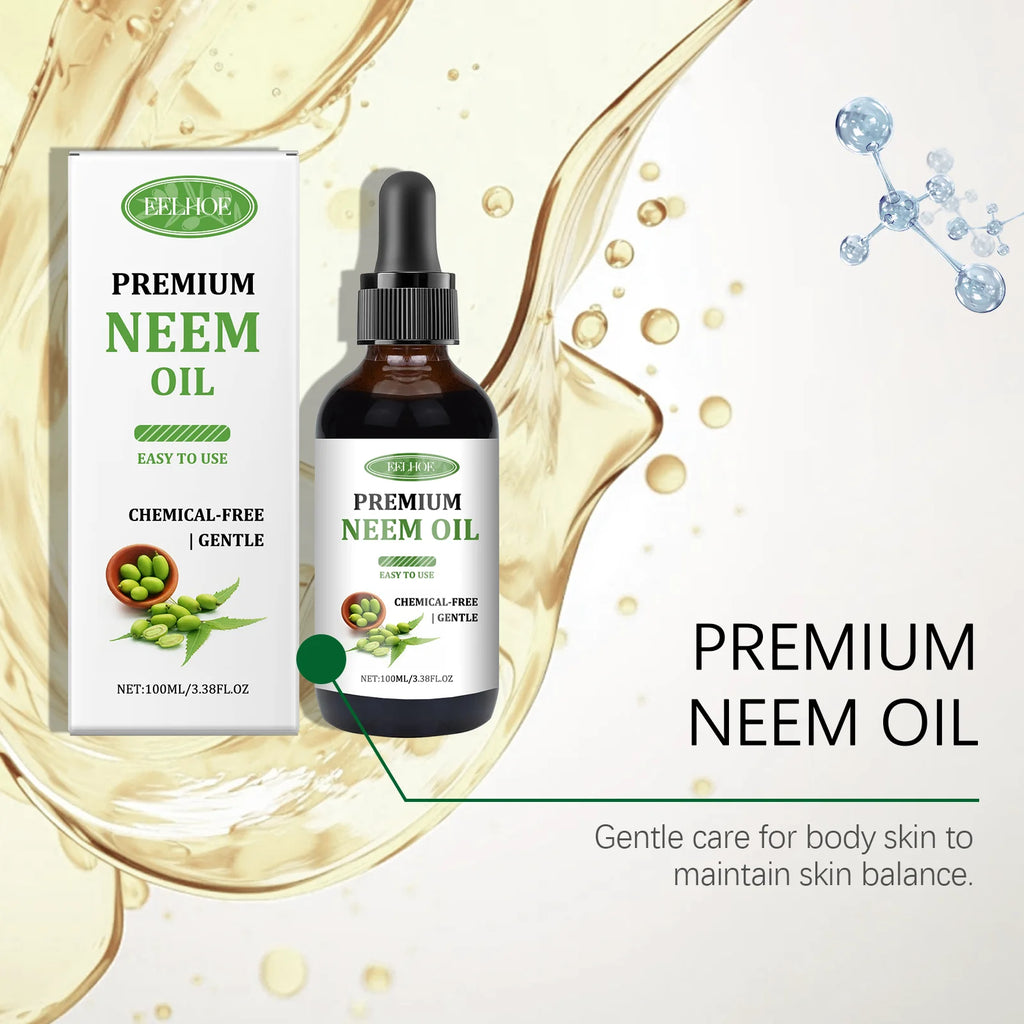 Premium Neem Oil Activating Hair Follicles Stimulate Hair Growth Deeply Moisturizing Skin Nourish Nail Surface Neem Massage Oil