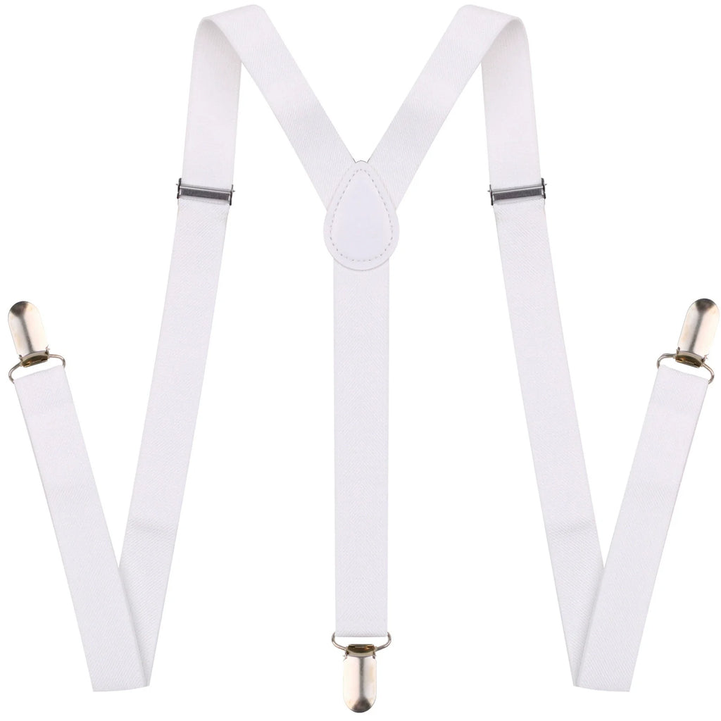 Men's Heavy Duty Suspenders High Elastic Adjustable Braces with 3 Strong Clips for Pants Holder Ideal for Wedding Wear