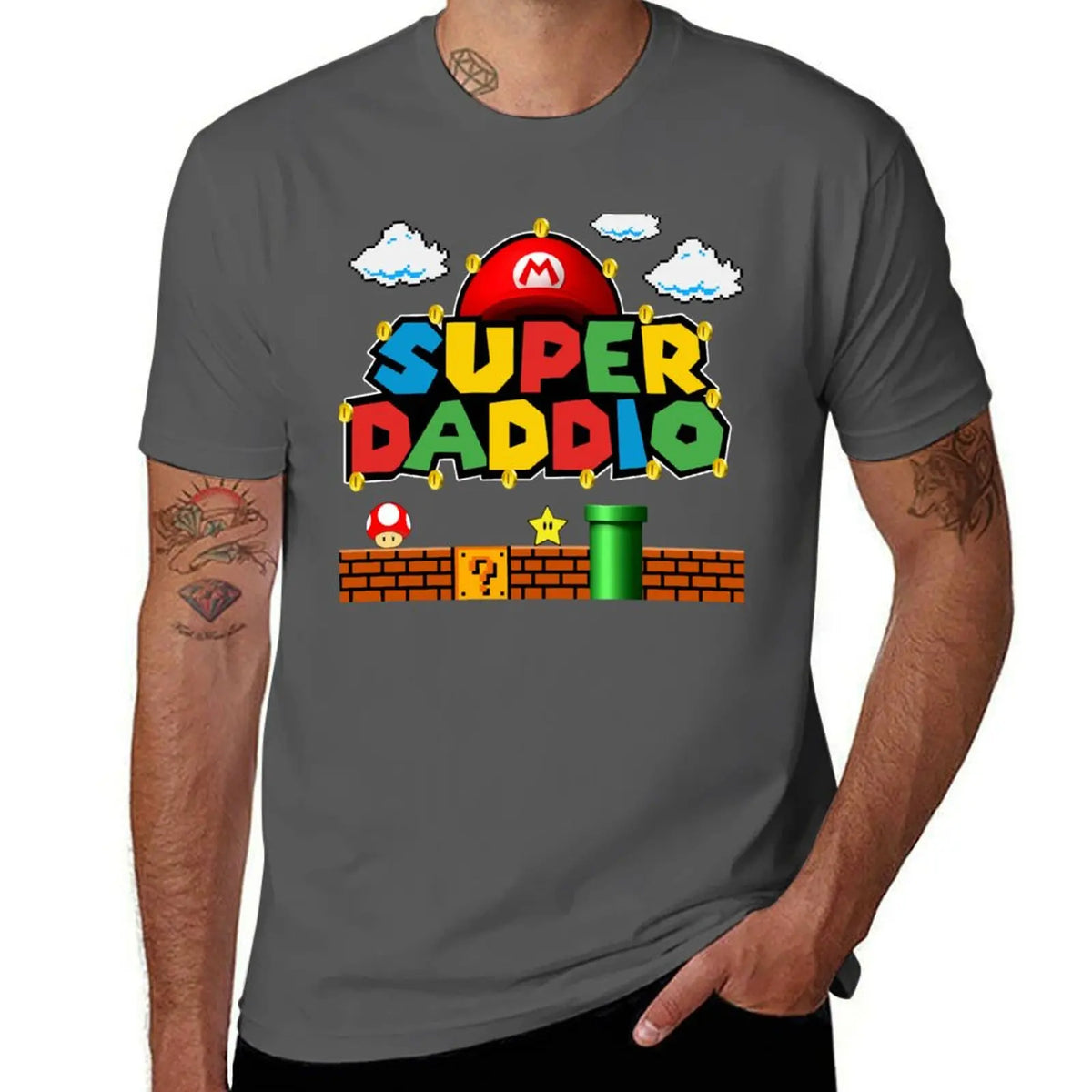 New Super Daddio Fathers Day T-Shirt t shirt for man man t shirt luxury mens graphic t shirts T-Shirt