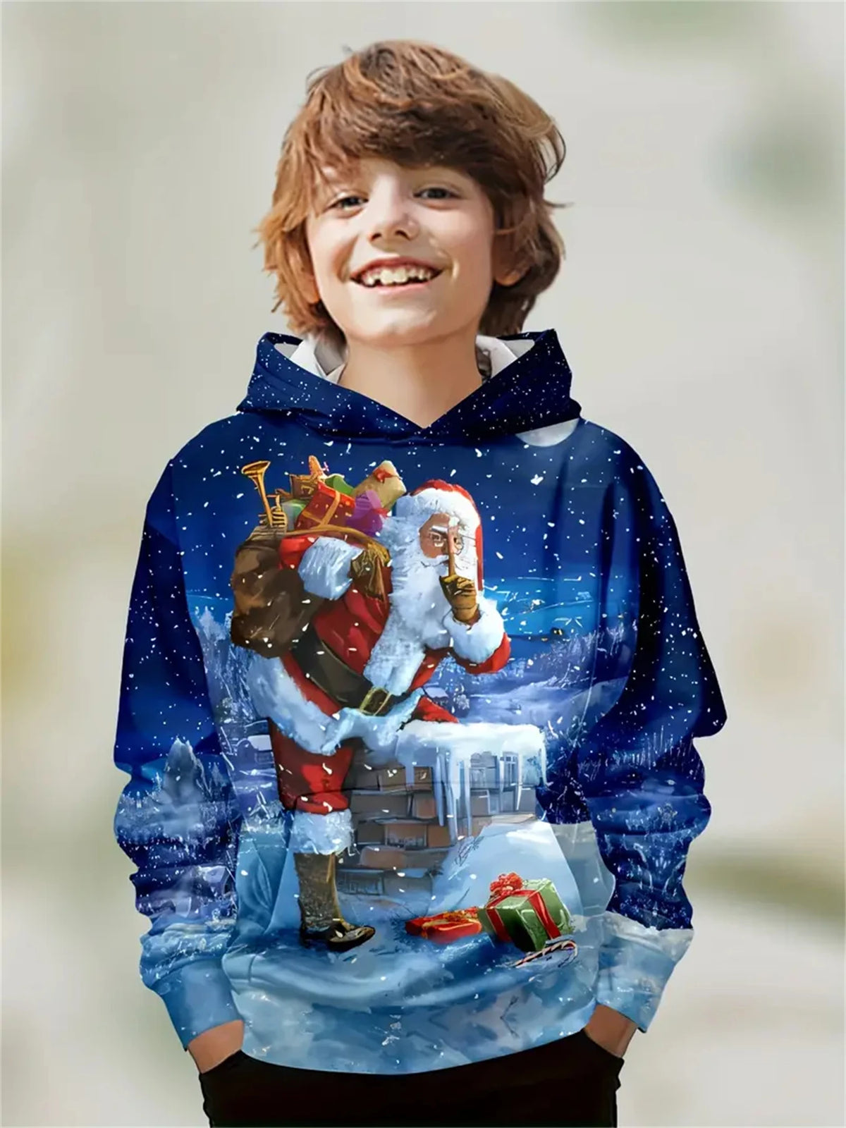 Child Sweatshirt Boys' Fashion Motocross Racing 3D Printed Casual Hoodie Long Sleeve Polyester Sport Tops Pullover Kids Clothes