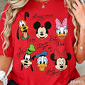 2026 Summer New  T-shirt Casual Loose Short Sleeved Printed with Mickey Duck Donald Duck Men Women Families Children