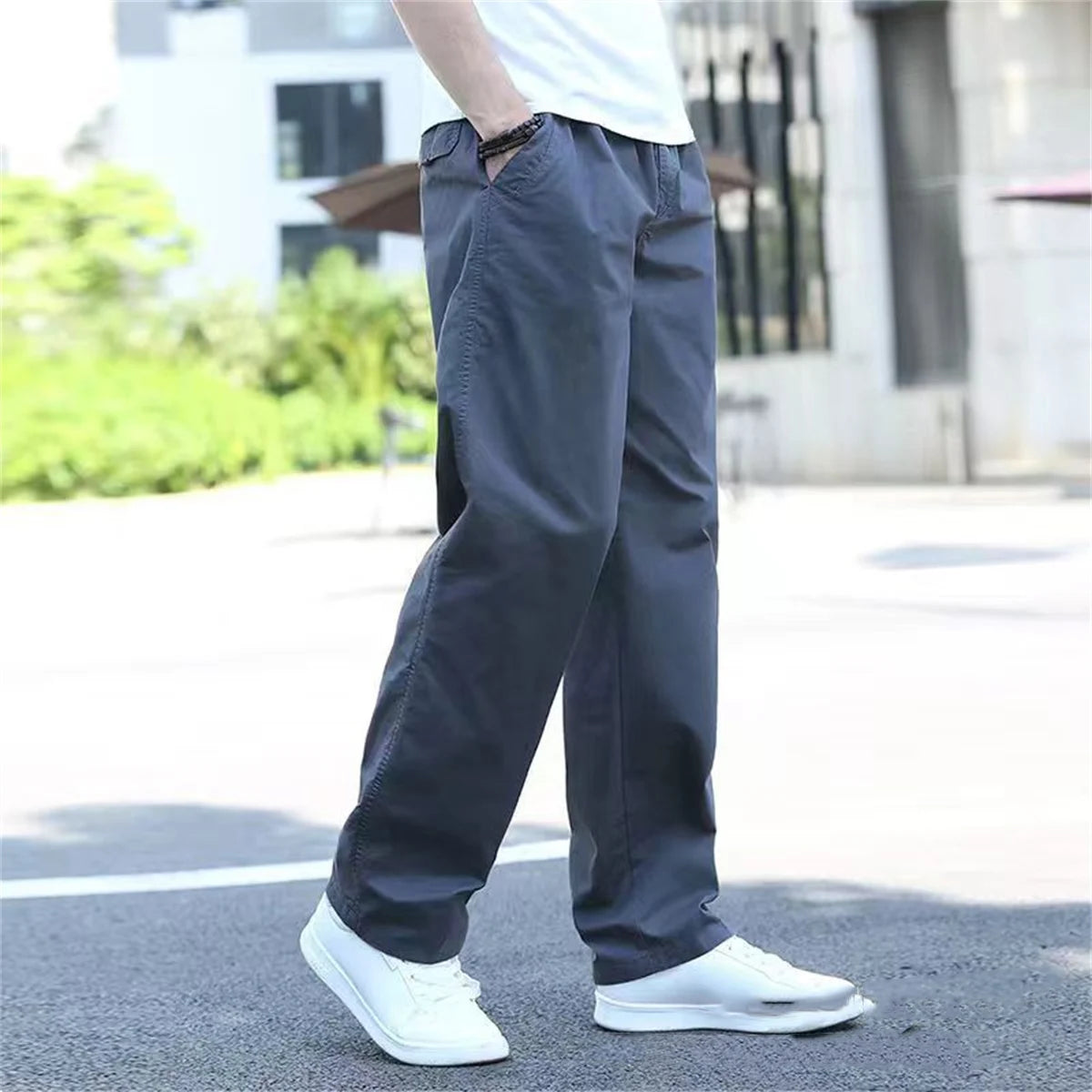Men's Cargo Pants Summer Spring Cotton Work Wear Cotton Large Size  Casual Climbing Joggers Sweatpants Hombre Autumn Trousers
