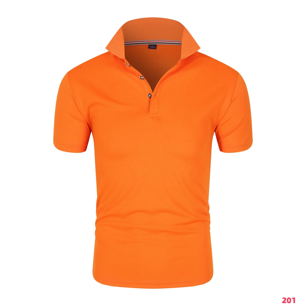 2025 New Men's Collar T-Shirt White Casual Short Sleeved Golf Collar Shirt New Polo Shirt Summer High Quality