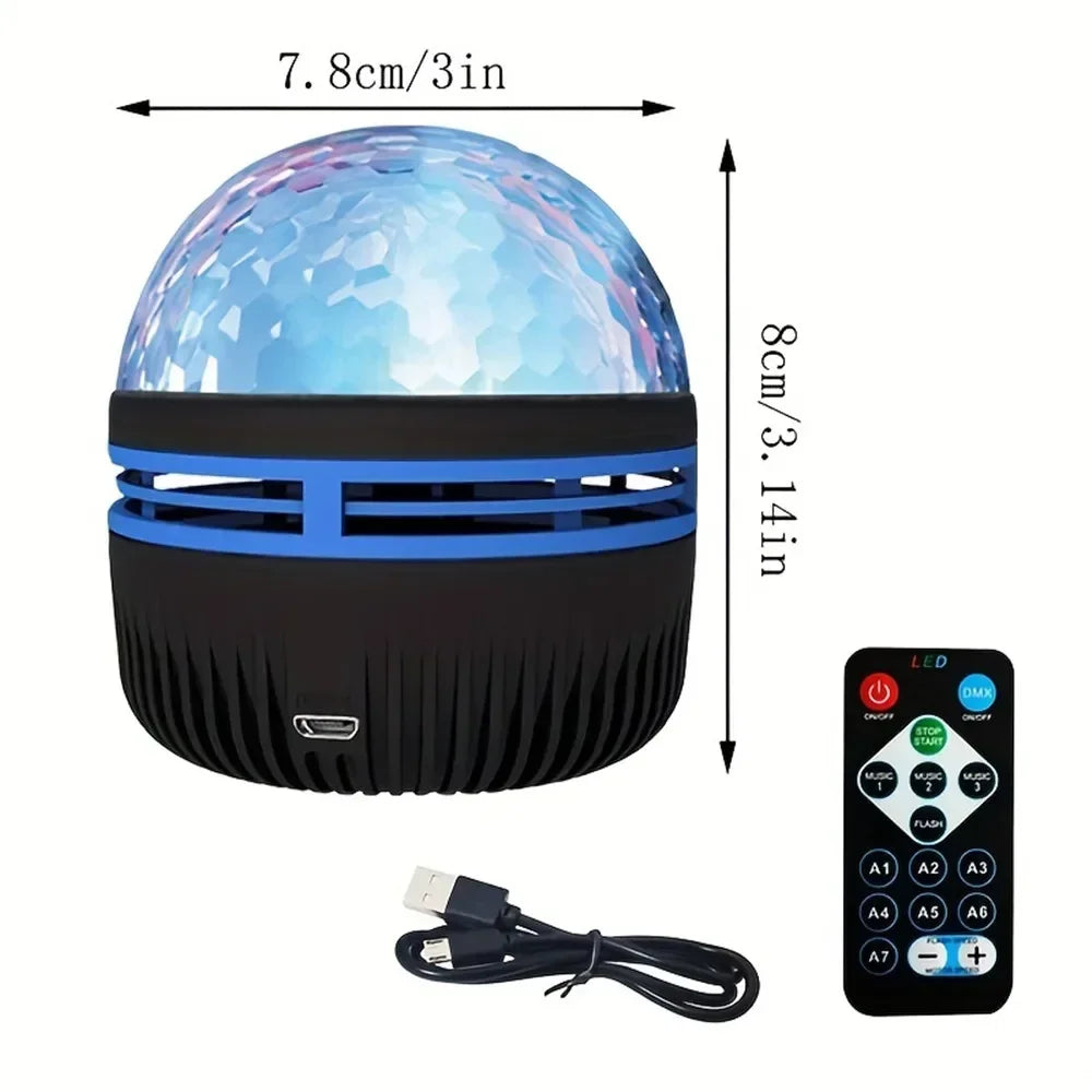 Galaxy Starry Sky Projector Light USB Remote Control Rotating Multicolour Night Light for Bedrooms Ambiance Christmas Decoration