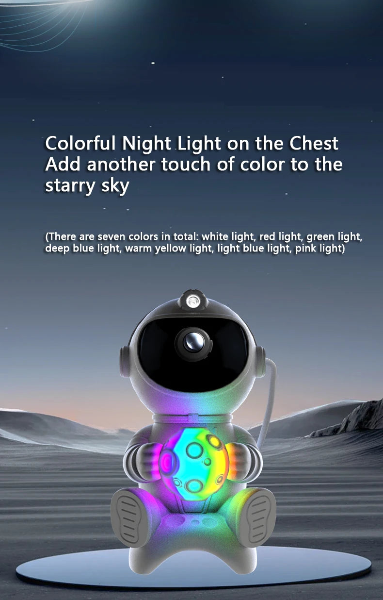 Astronaut Galaxy Projector Star and Moon Night Light Projector Bluetooth Remote Timer 360°Adjustable Angle for Bedroom Kids Gift
