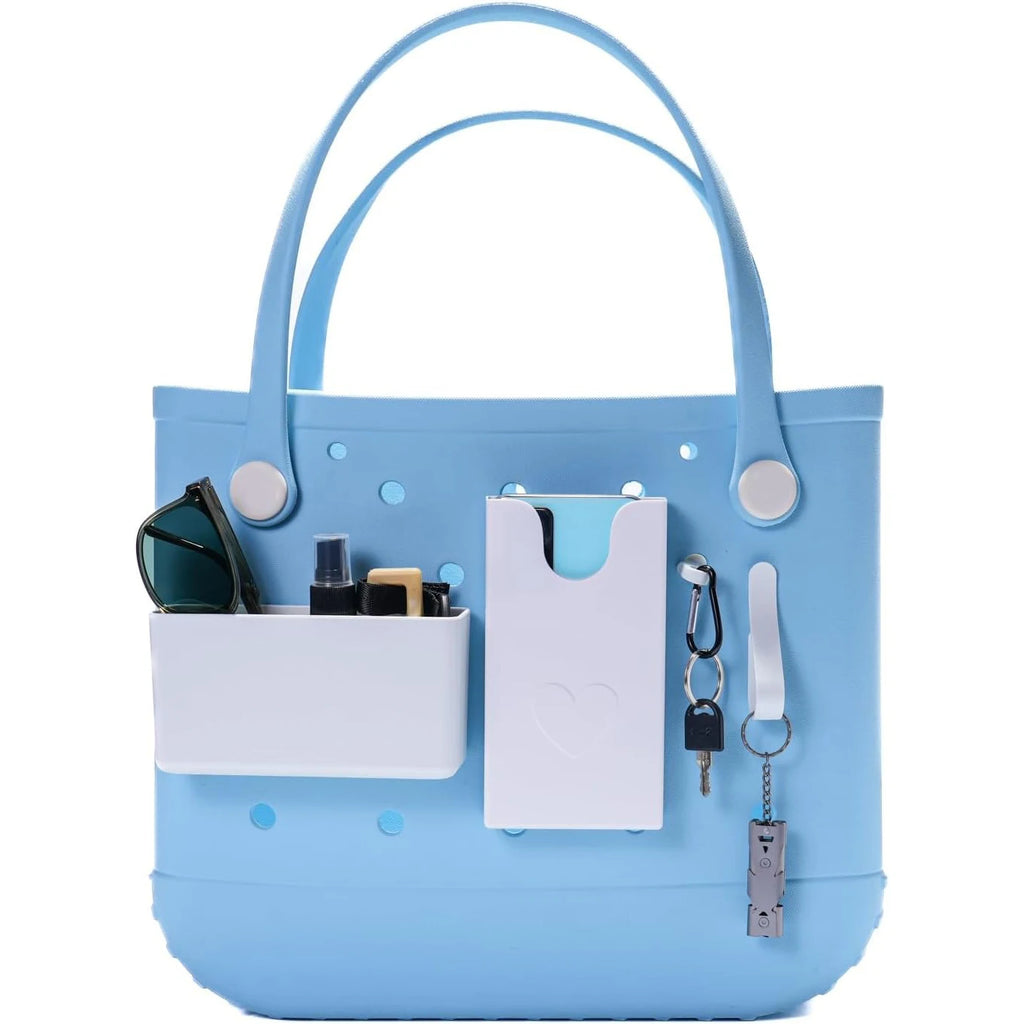 4PCS Organizer Holder for Bogg Bag, Accessories for Bogg Bags, Phone Holder Compatible with Bogg Bag Original, White