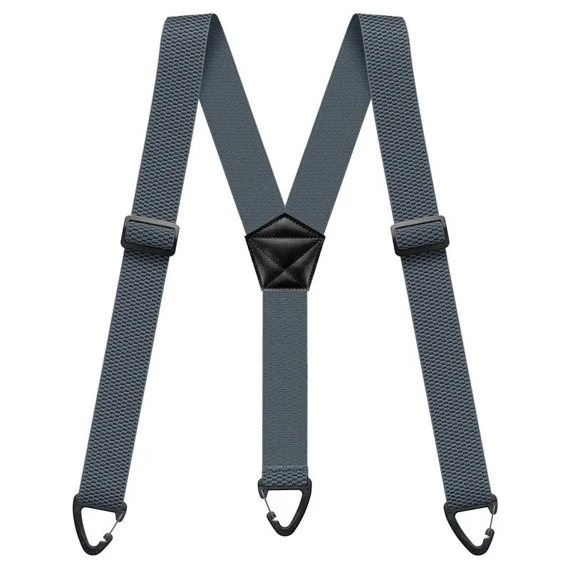 Hidden Suspenders for Men Heavy Duty Work Under Y Back Suspender Clothes 1.5 Inches with 3 Snap Loop