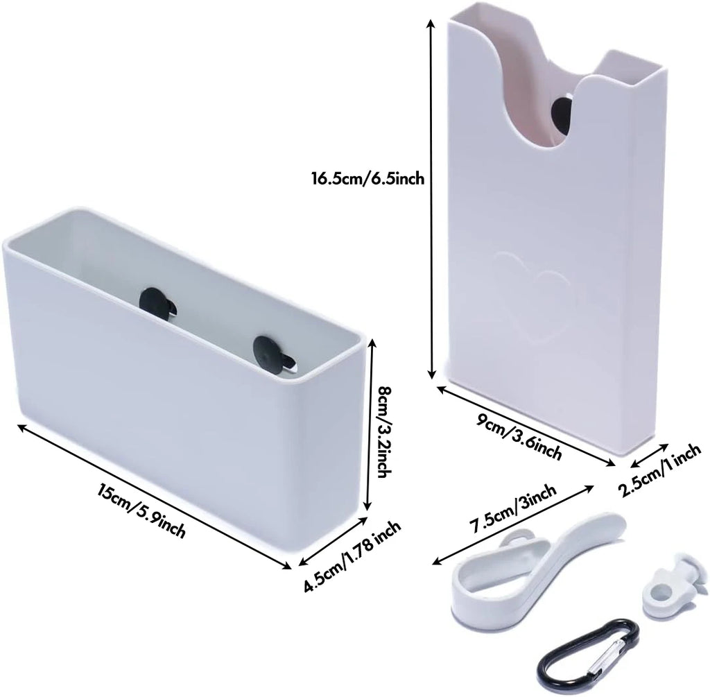 4PCS Organizer Holder for Bogg Bag, Accessories for Bogg Bags, Phone Holder Compatible with Bogg Bag Original, White