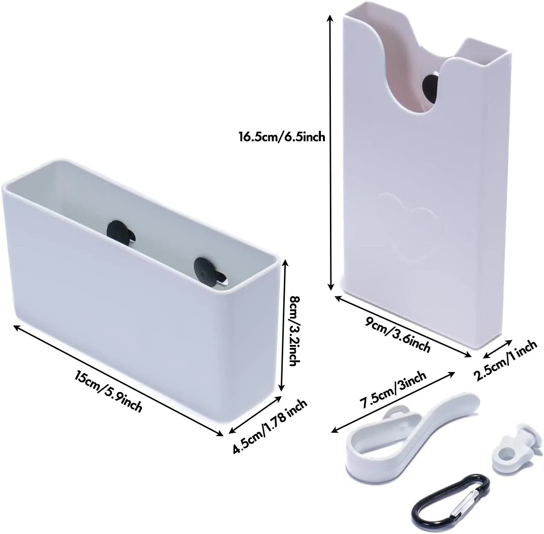 4PCS Organizer Holder for Bogg Bag, Accessories for Bogg Bags, Phone Holder Compatible with Bogg Bag Original, White
