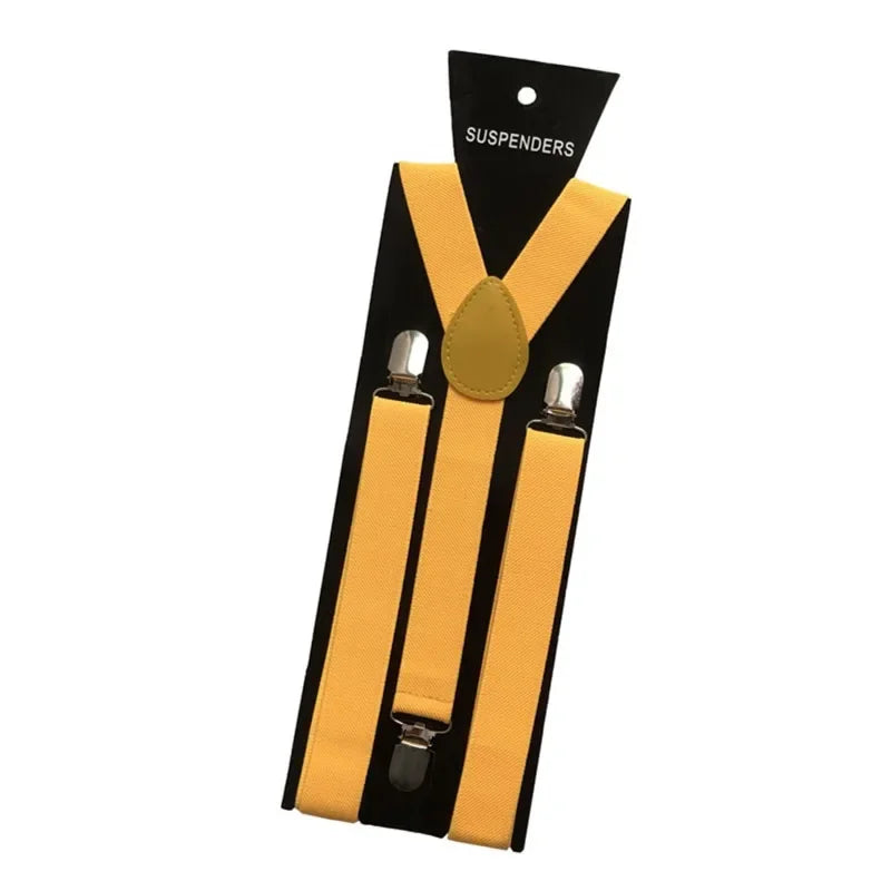 Men's Heavy Duty Suspenders High Elastic Adjustable Braces with 3 Strong Clips for Pants Holder Ideal for Wedding Wear