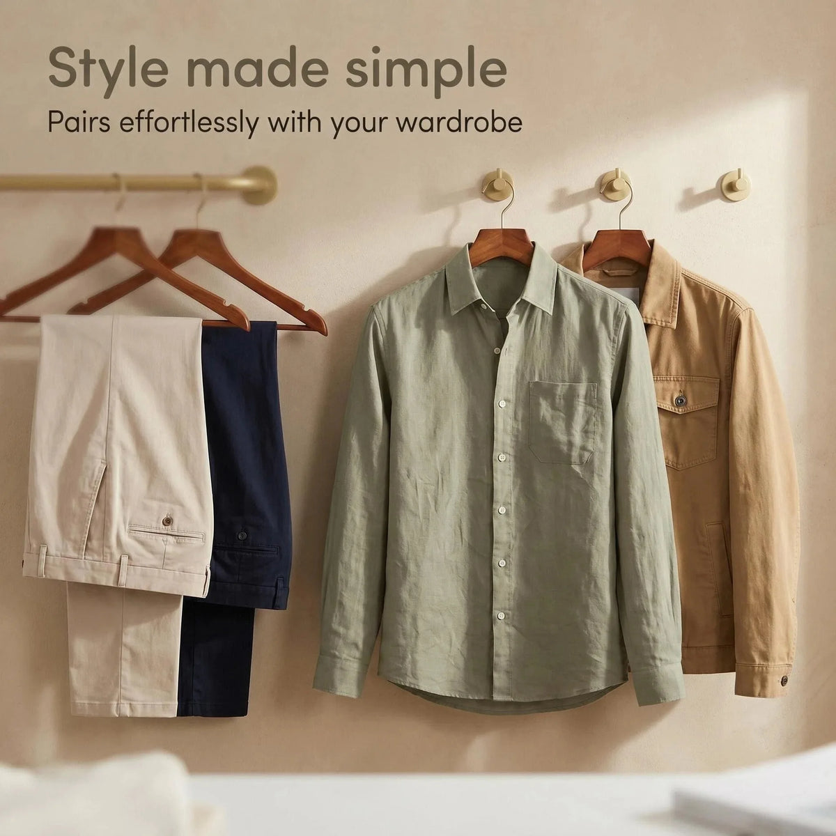 Casual Men's Loose Linen Lapel Pocket Button Casual Vacation Solid Color Long Sleeve Shirt Men's