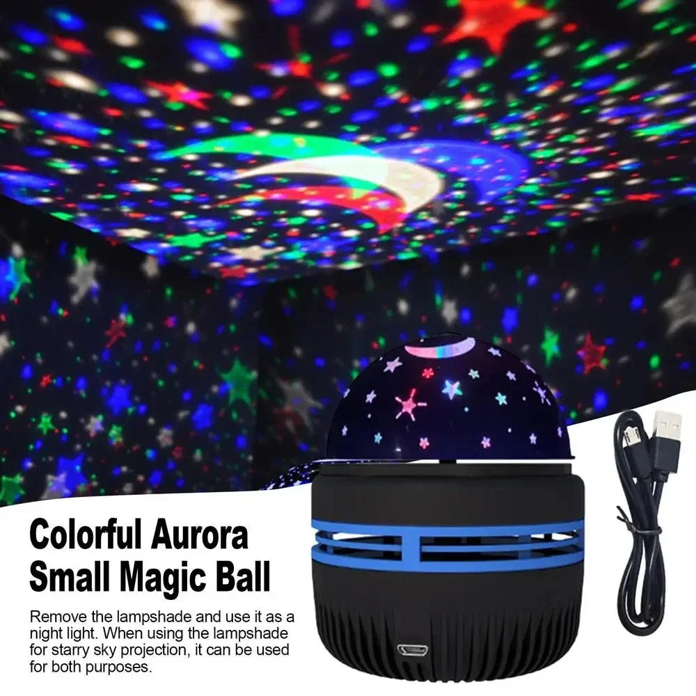 Aurora Starry Sky Projector LED Stage Light with Remote Galaxy Star Projector 7 Lighting Effects for Wedding Party Decoration