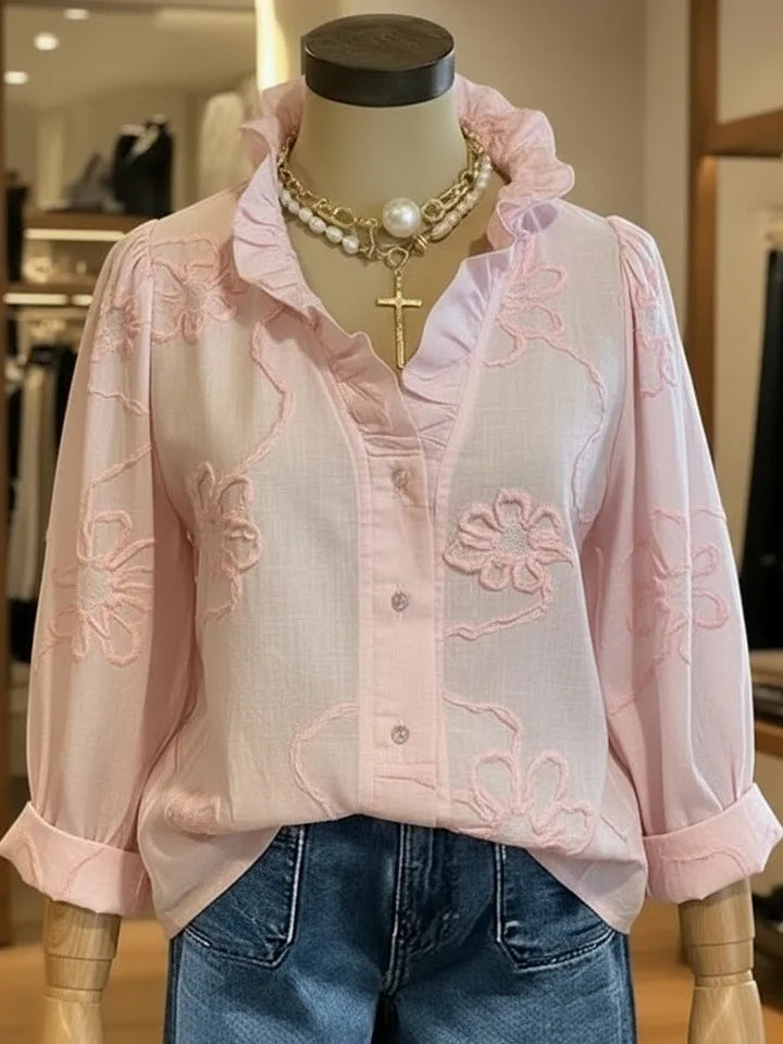 New Women Shirt Tops Button Up White Autumn Fashion V Neck Long Sleeve Casual Shirts Womens Clothing women's blouses and shirts
