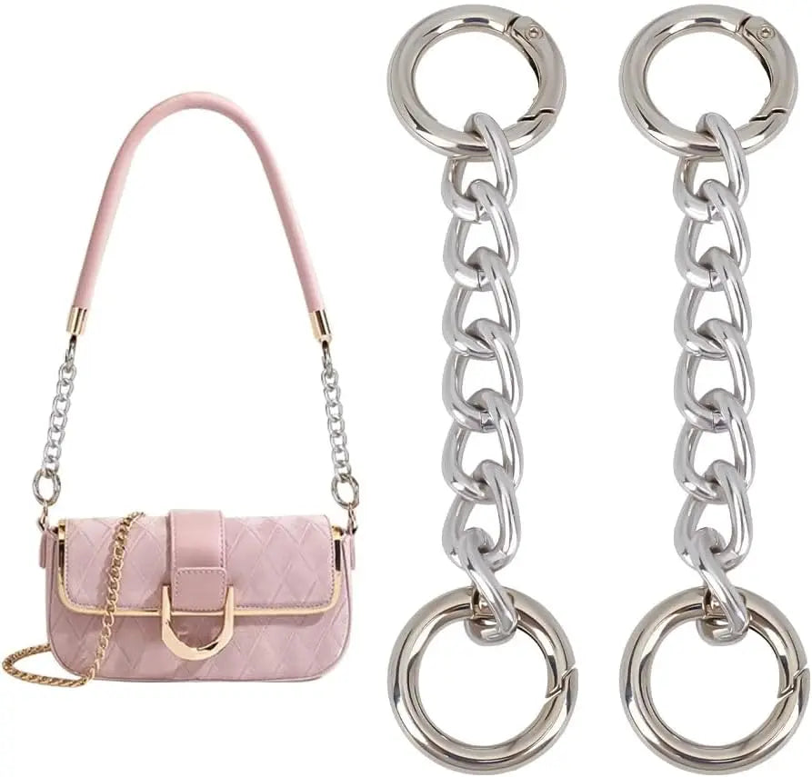 14.5cm Bag Strap Extender DIY Handbag Purse Chain with Metal Buckles for Purses Handbags Wallet Clutch Shoulder Crossbody Bags