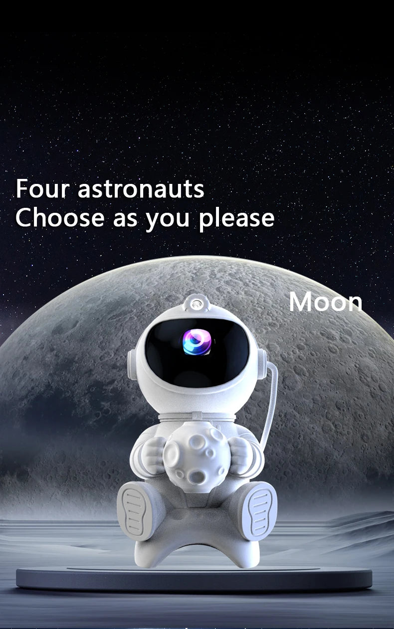 Astronaut Galaxy Projector Star and Moon Night Light Projector Bluetooth Remote Timer 360°Adjustable Angle for Bedroom Kids Gift