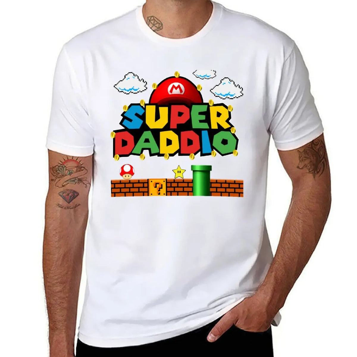 New Super Daddio Fathers Day T-Shirt t shirt for man man t shirt luxury mens graphic t shirts T-Shirt