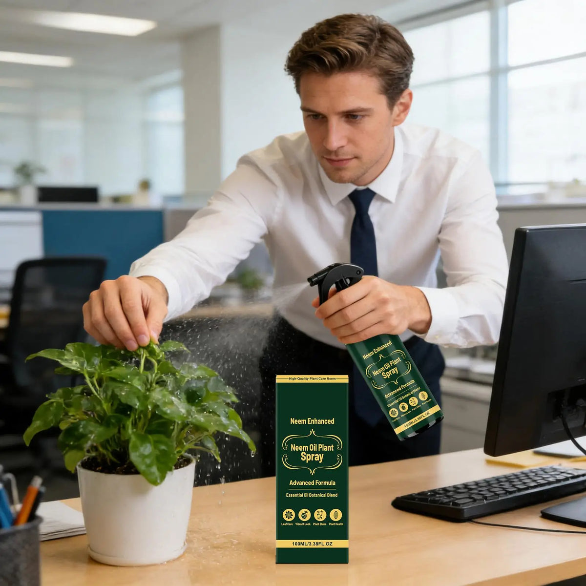 Neem Oil Plant Spray Leaf Cleaner Shine Indoor Outdoor Plants Leaf Nutrient Supplement Long Lasting Protection Plant Health Care