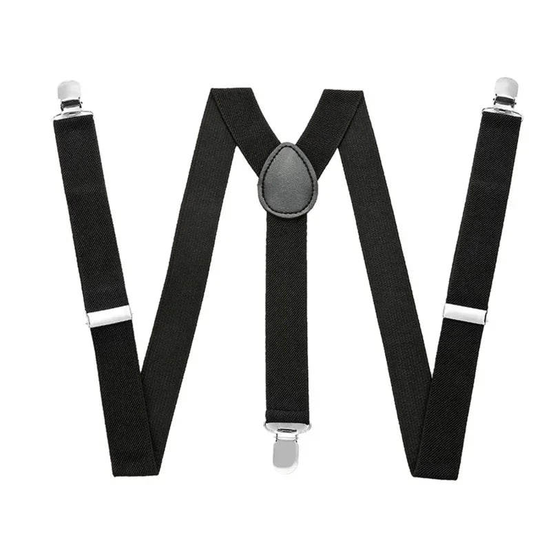 Men's Heavy Duty Suspenders High Elastic Adjustable Braces with 3 Strong Clips for Pants Holder Ideal for Wedding Wear