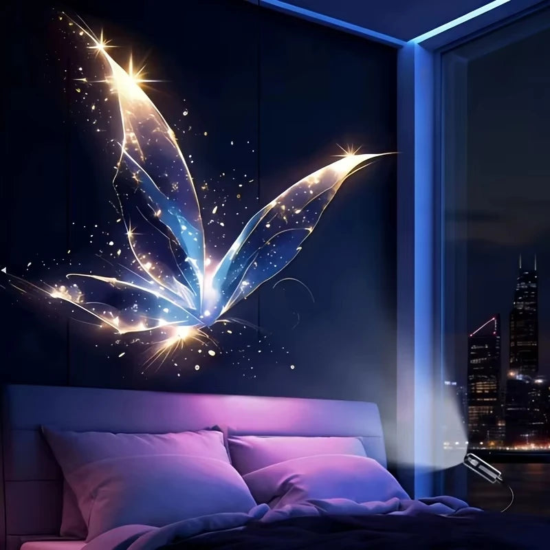 LED Car Star Projector Galaxy Light USB Plug & Play 10 Patterns Galaxy Astronaut Moon Projection Lamp for Car Interior Bedroom