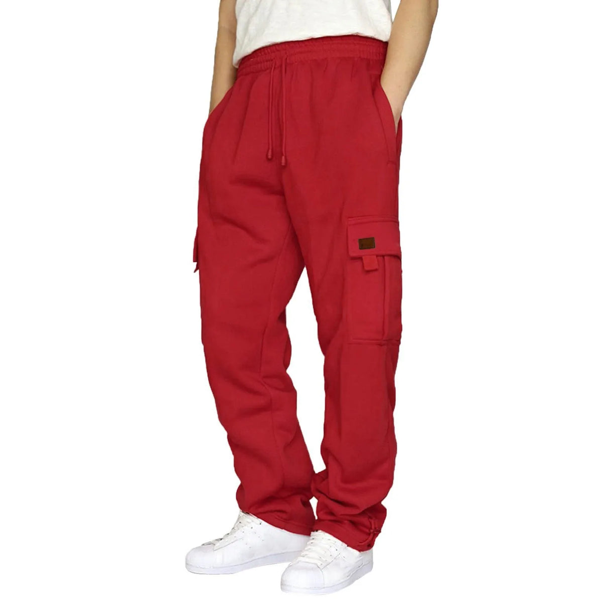 2024 New Cargo Pants Men's Loose Straight sports Clothing Solid color sweatpants Versatile Joggers Woven Casual Male Trousers ﻿