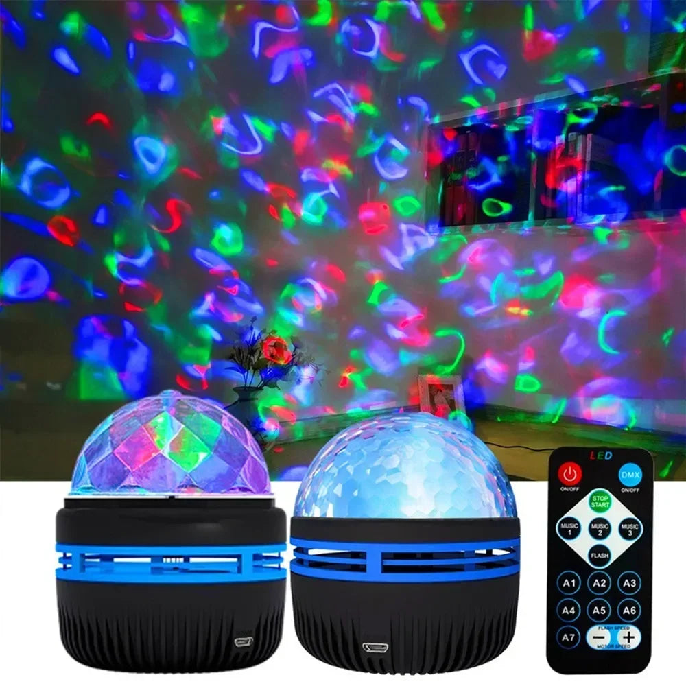Galaxy Starry Sky Projector Light USB Remote Control Rotating Multicolour Night Light for Bedrooms Ambiance Christmas Decoration
