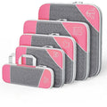 5PCS Compression Packing Cubes, Mesh Travel Packing Cubes for Suitcases, Lightweight Organizers Bag Set for Travel Essentials