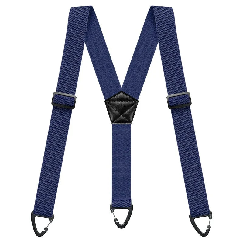 Hidden Suspenders for Men Heavy Duty Work Under Y Back Suspender Clothes 1.5 Inches with 3 Snap Loop