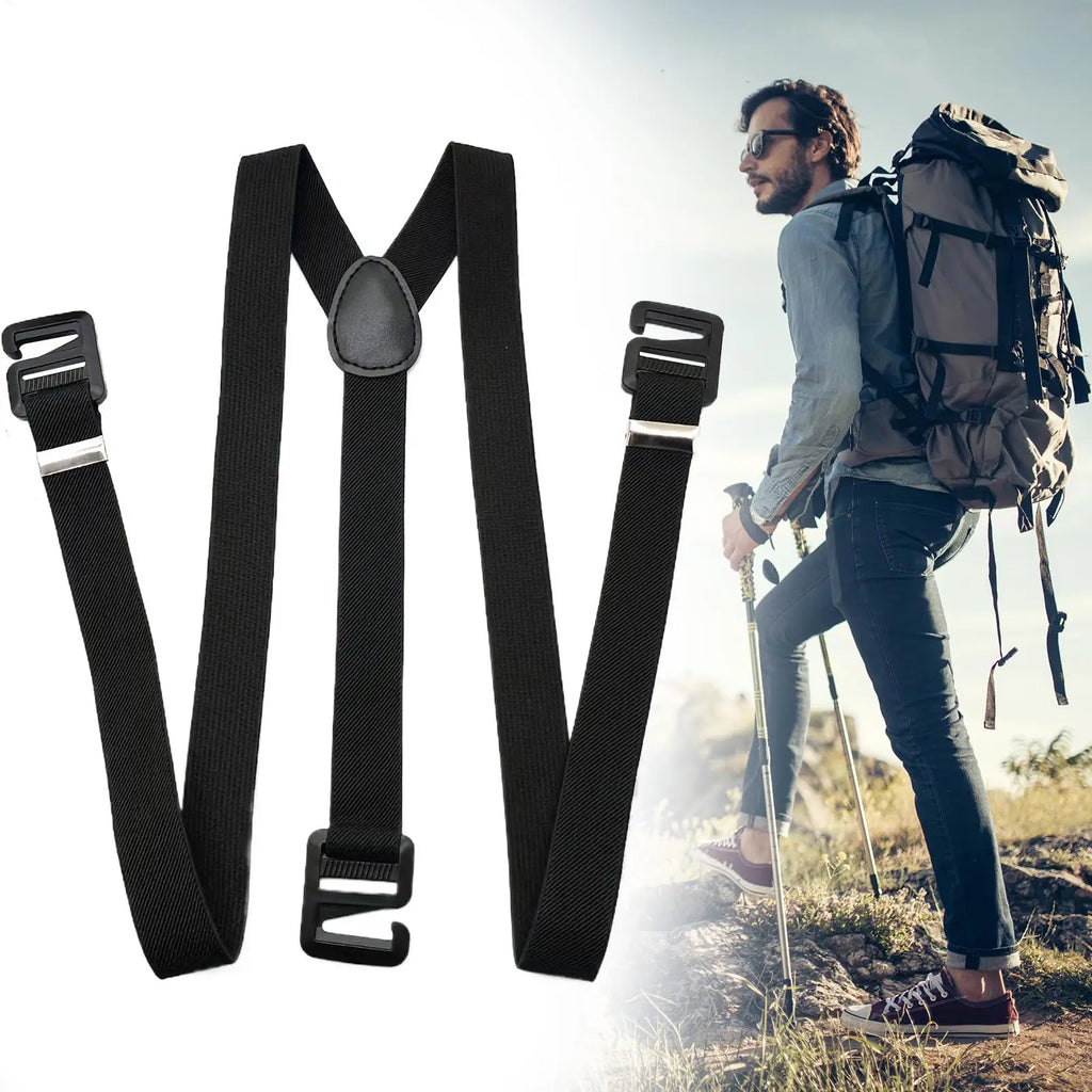 Suspenders for Men Heavy Duty Fashion Wide Black Mens Suspenders for Jeans Dress Pants X Back Elastic Adjustable Work