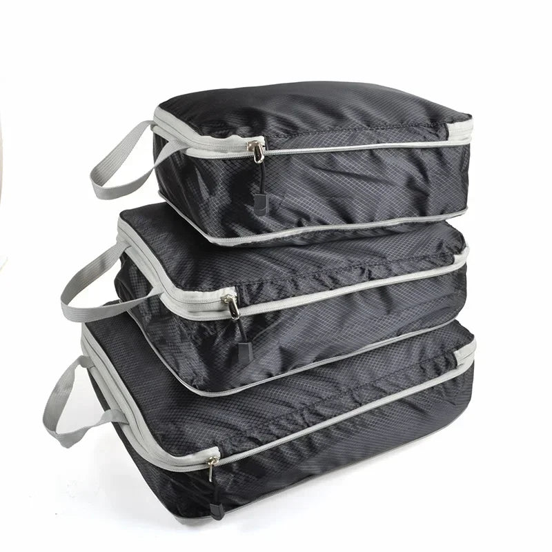 Compression Packing Cubes Travel Luggage Organizer for Carry on Luggage Large Capacity Suitcase Bags Set Waterproof Storage Bags