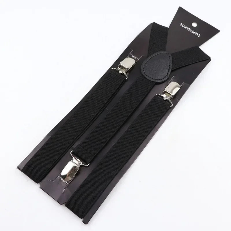 Men's Heavy Duty Suspenders High Elastic Adjustable Braces with 3 Strong Clips for Pants Holder Ideal for Wedding Wear
