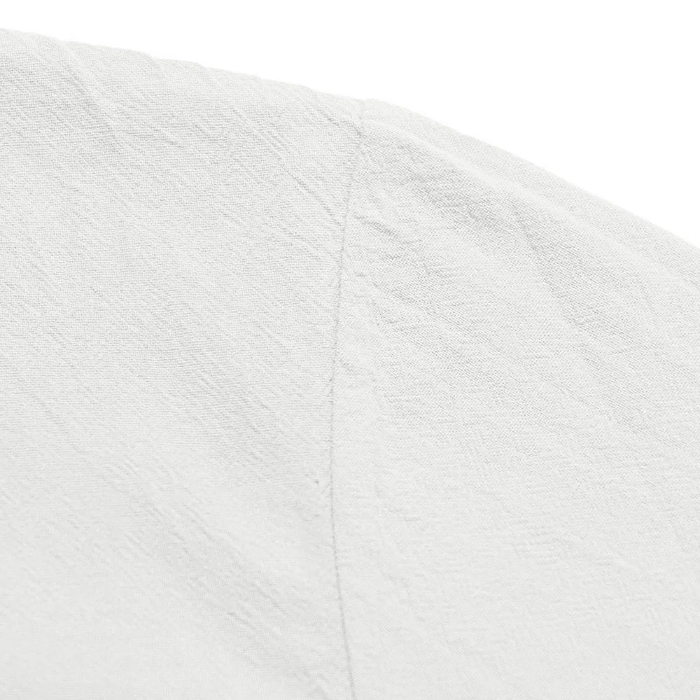Men's Casual Shirt Long Sleeve Solid Color Cotton Linen Lightweight Breatahble Fashion Hooded Vacation Loose Fit Button Tops