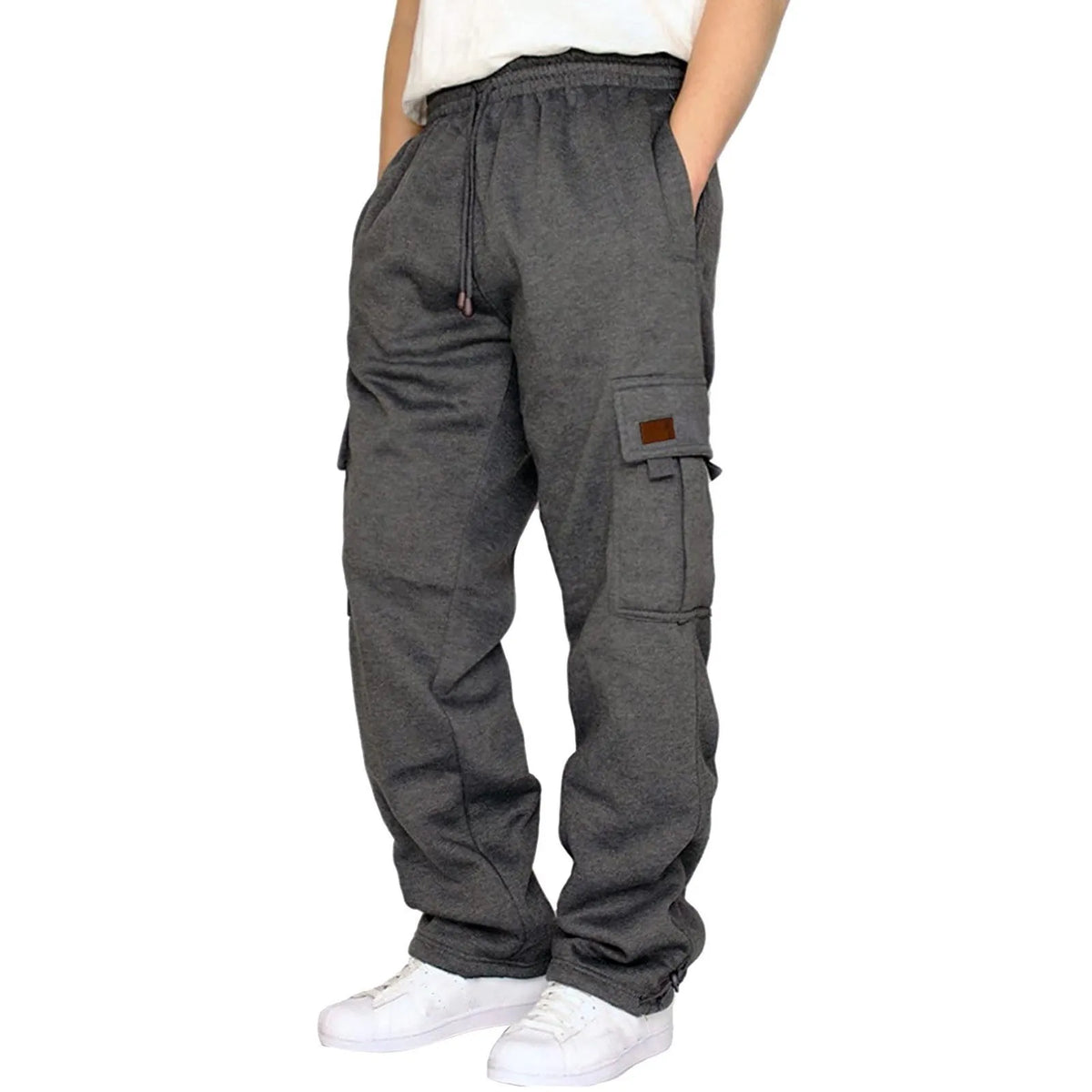 2024 New Cargo Pants Men's Loose Straight sports Clothing Solid color sweatpants Versatile Joggers Woven Casual Male Trousers ﻿