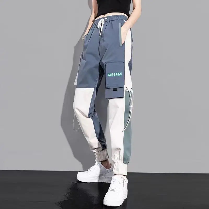 Women's Joggers Casual Sports Girls Fashion Hip-hop Streetwear Pants Fashion Cargo Pants Female Dance Sweatpants Trousers Black
