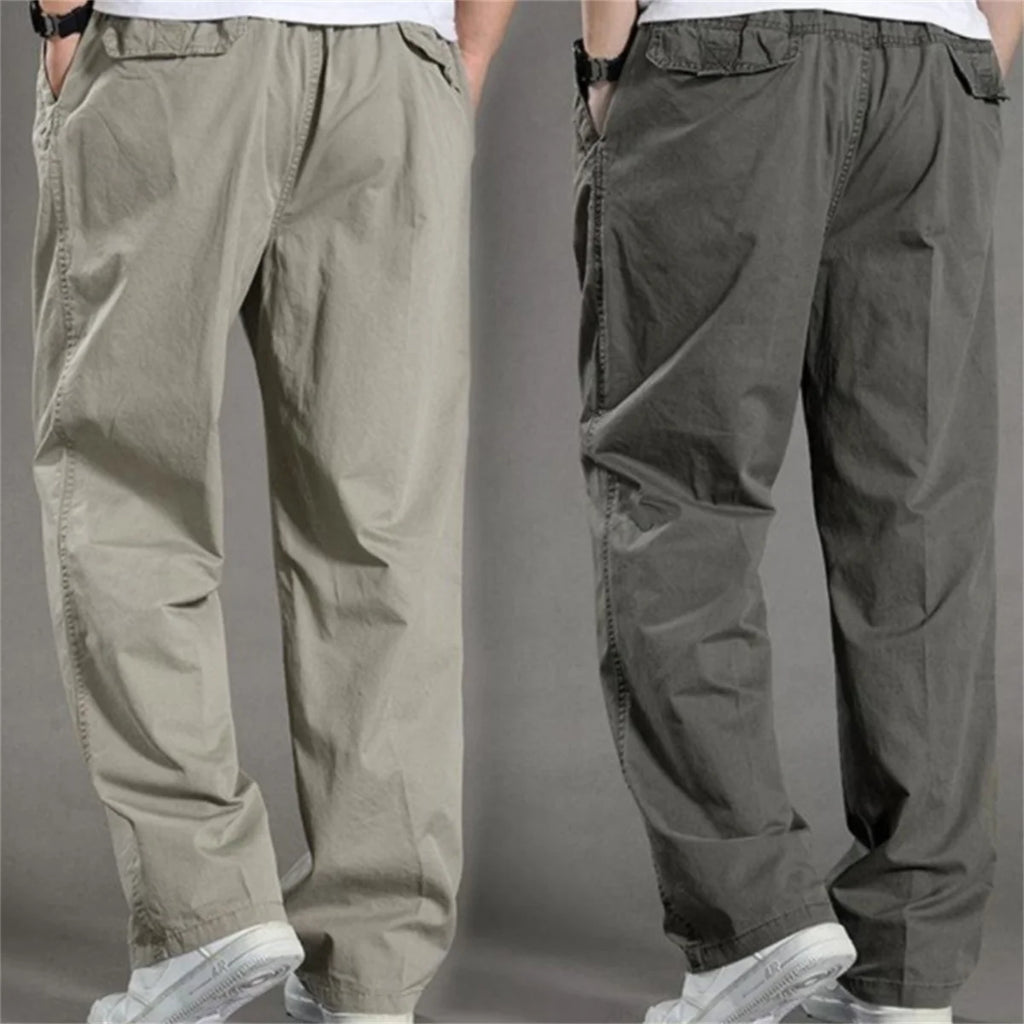 Men's Cargo Pants Summer Spring Cotton Work Wear Cotton Large Size  Casual Climbing Joggers Sweatpants Hombre Autumn Trousers