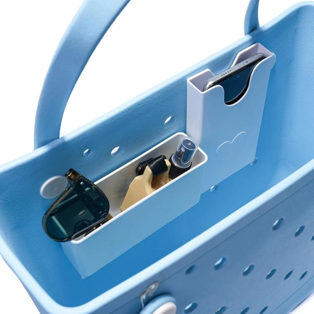 4PCS Organizer Holder for Bogg Bag, Accessories for Bogg Bags, Phone Holder Compatible with Bogg Bag Original, White